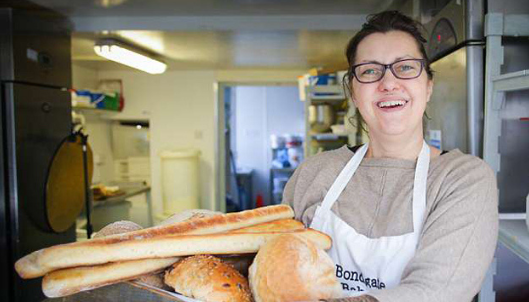 Sally of Bondgate Bakery with some bread